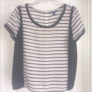 FINAL-American Eagle B&W short sleeve mesh top